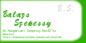 balazs szepessy business card